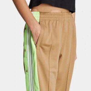 Adidas AdiBreak Track Pants – Tan & Neon Green – Size M